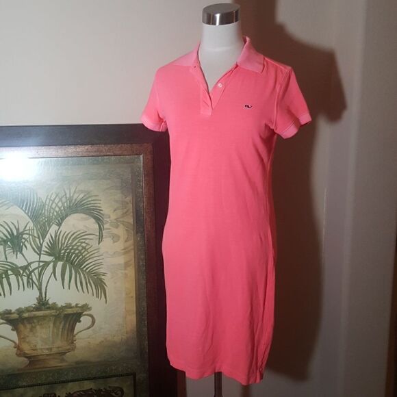 VINEYARD VINES Neon Pink Polo Dress - Size XXS - Picture 1 of 4